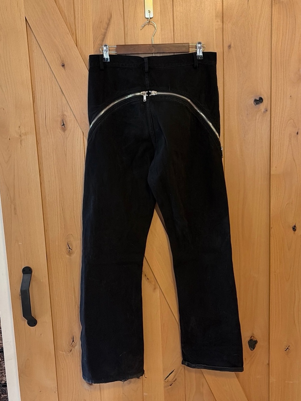 Rick Owen Drkshdw FW2021 Bolan Banana Cut Denim Jeans Sz 30 Black Goth Alt Zip